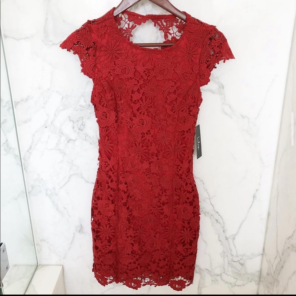Lulus Red Lace Dress